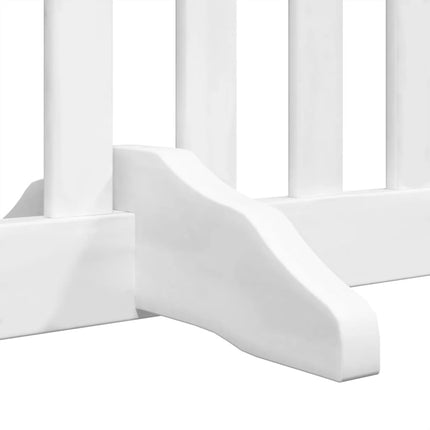 Barrière Pour Chiens Et Porte 4 Panneaux Blanc Bois De Peuplier Noir