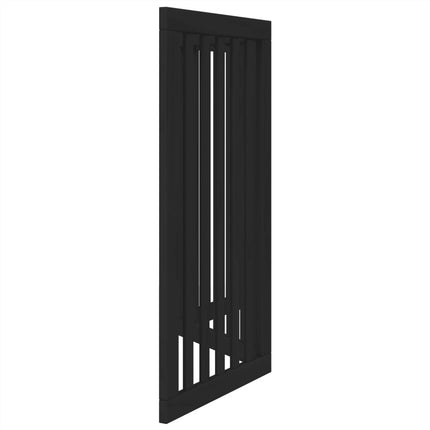 Barrière Pour Chien Pliable 3 Panneaux Noir Bois De Peuplier Blanc