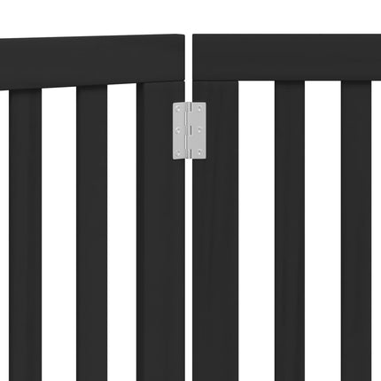 Barrière Pour Chien Pliable 3 Panneaux Noir Bois De Peuplier Blanc