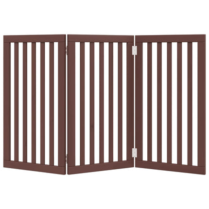 Barrière Pour Chien Pliable 3 Panneaux 150 Cm Bois De Peuplier