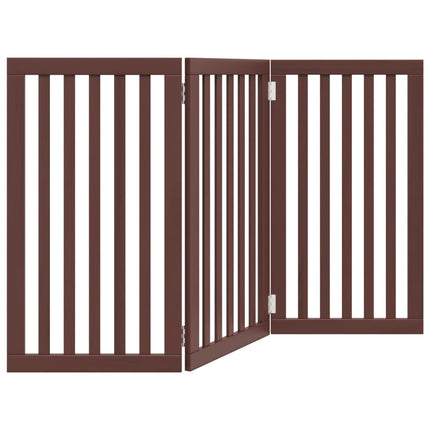 Barrière Pour Chien Pliable 3 Panneaux 150 Cm Bois De Peuplier