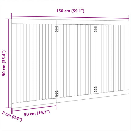Barrière Pour Chien Pliable 3 Panneaux 150 Cm Bois De Peuplier