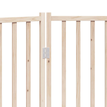Barrière Pour Chien Pliable 3 Panneaux 150 Cm Bois Sapin Massif Gris Béton