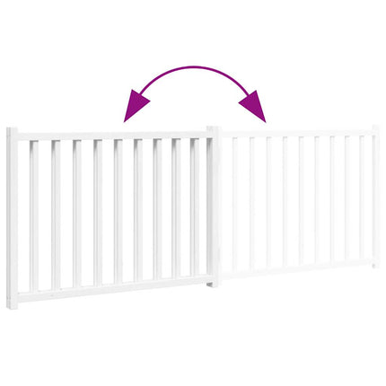 Barrière Pour Chien Pliable 2 Panneaux 160 Cm Bois Sapin Massif Noir
