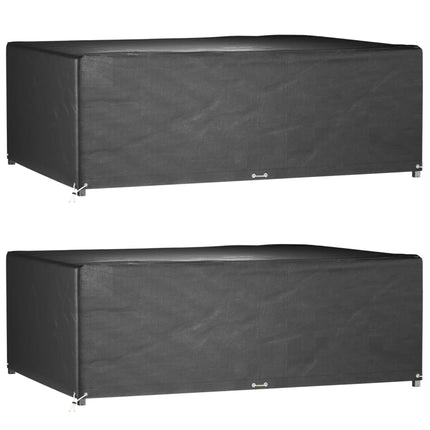 Housses De Salon De Jardin 2 Pcs Rotin 8 Œillets 113X113 Cm