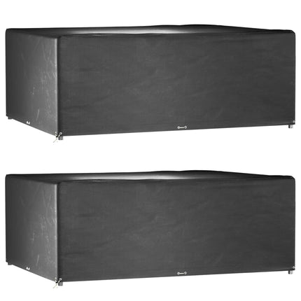 Housses De Salon De Jardin 2 Pcs Rotin 8 Œillets 113X113 Cm