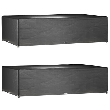 Housses De Salon De Jardin 2 Pcs Rotin 8 Œillets 113X113 Cm