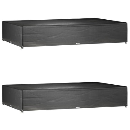 Housses De Salon De Jardin 2 Pcs Rotin 8 Œillets 113X113 Cm
