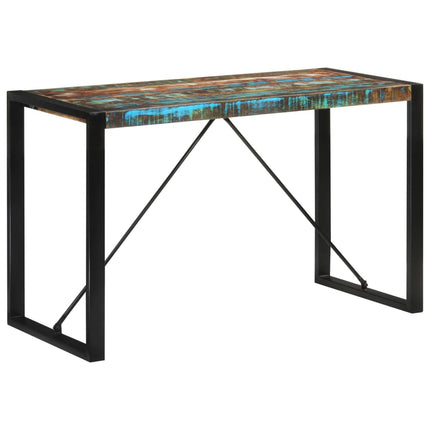 Table À Manger Bois De Manguier Brut 120 Cm Noir