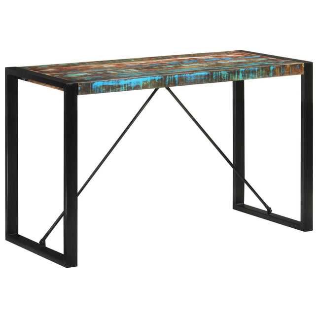 Table À Manger Bois De Manguier Brut 120 Cm Noir