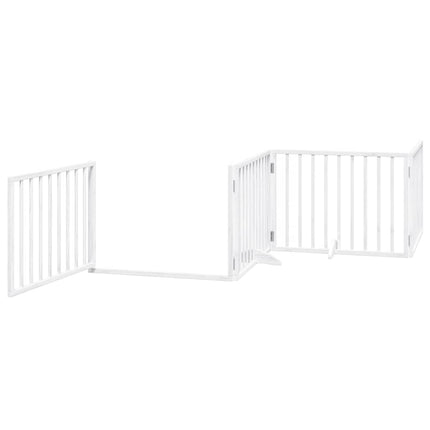 Barrière Pour Chien Porte Pliable 6Panneaux Blanc Bois Peuplier