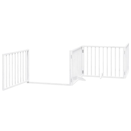Barrière Pour Chien Porte Pliable 8Panneaux Blanc Bois Peuplier