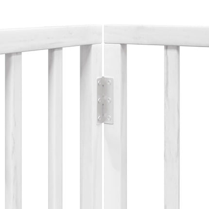 Barrière Pour Chien Porte Pliable 8Panneaux Blanc Bois Peuplier