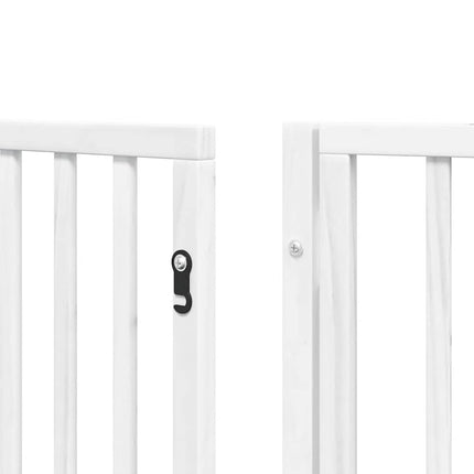 Barrière Pour Chien Porte Pliable 8Panneaux Blanc Bois Peuplier