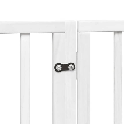 Barrière Pour Chien Porte Pliable 8Panneaux Blanc Bois Peuplier