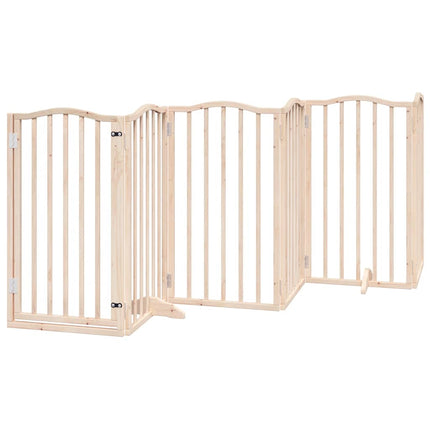 Barrière Pour Chien Porte Pliable 12 Panneaux Bois De Peuplier