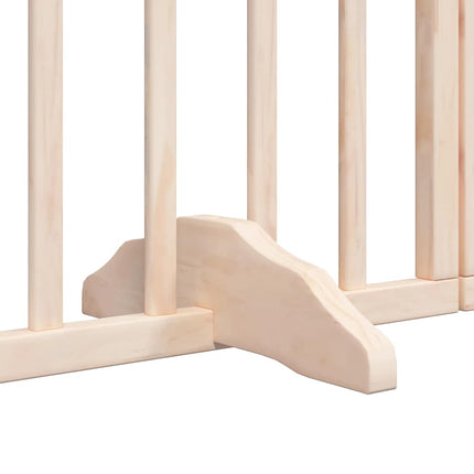 Barrière Pour Chien Porte Pliable 12 Panneaux Bois De Peuplier
