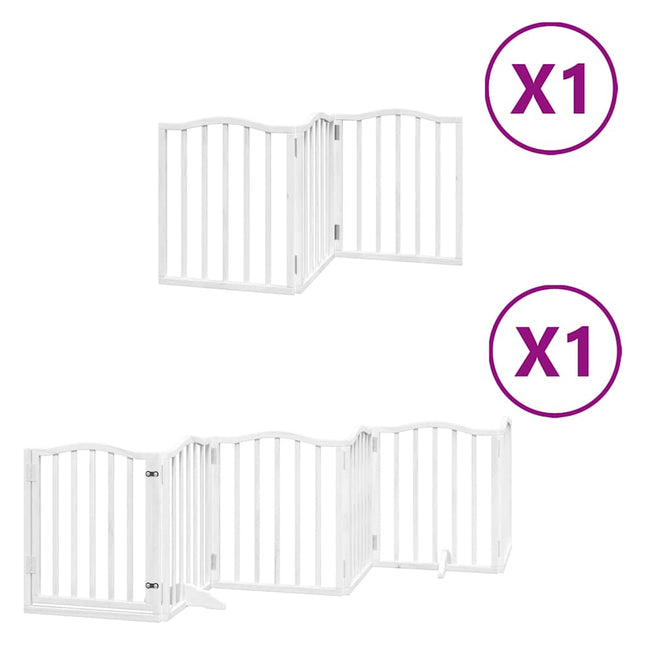 Barrière Pour Chien Porte Pliable 9Panneaux Bois Peuplier