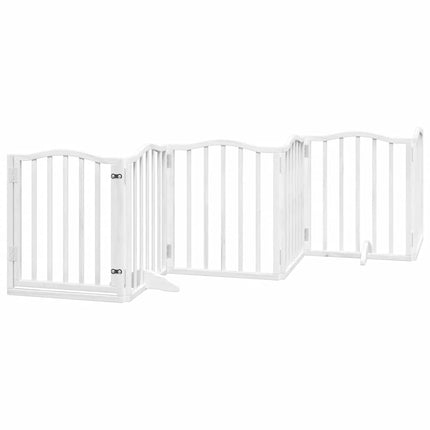 Barrière Pour Chien Porte Pliable 9Panneaux Bois Peuplier