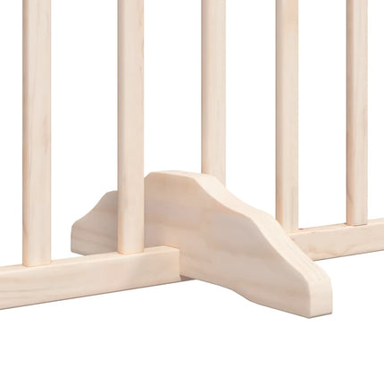 Barrière Pour Chien Avec Porte Pliable 6 Panneaux Bois Peuplier
