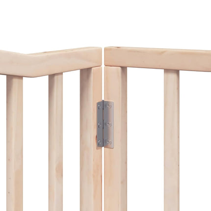 Barrière Pour Chien Avec Porte Pliable 6 Panneaux Bois Peuplier
