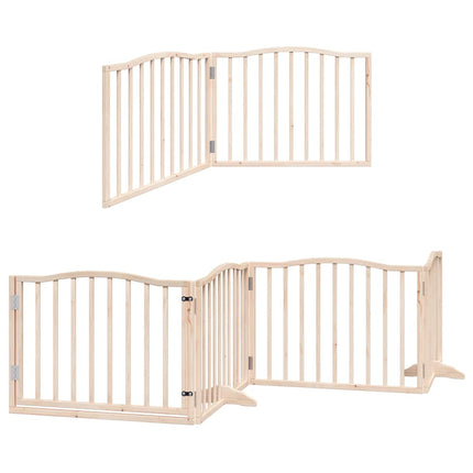 Barrière Pour Chien Porte Pliable 8 Panneaux Bois De Peuplier Noir