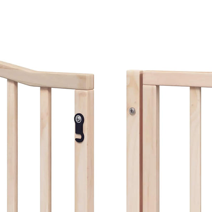Barrière Pour Chien Porte Pliable 8 Panneaux Bois De Peuplier Noir