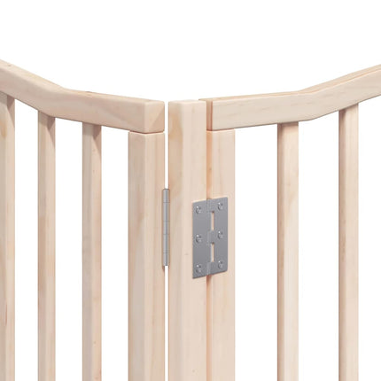 Barrière Pour Chien Porte Pliable 8 Panneaux Bois De Peuplier Noir