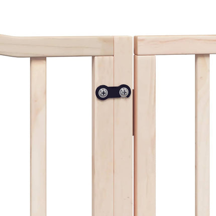 Barrière Pour Chien Porte Pliable 12 Panneaux Bois De Peuplier Blanc