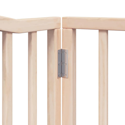 Barrière Pour Chien Avec Porte Pliable 6 Panneaux Bois Peuplier