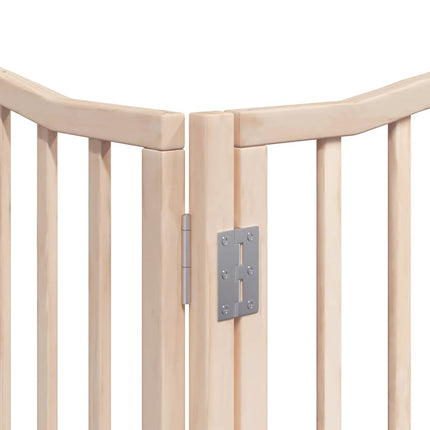 Barrière Pour Chien Avec Porte Pliable 6 Panneaux Bois Peuplier
