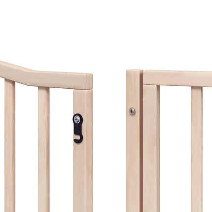 Barrière Pour Chien Porte Pliable 8 Panneaux Bois De Peuplier Noir