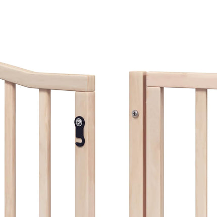 Barrière Pour Chien Porte Pliable 12 Panneaux Bois De Peuplier Noir