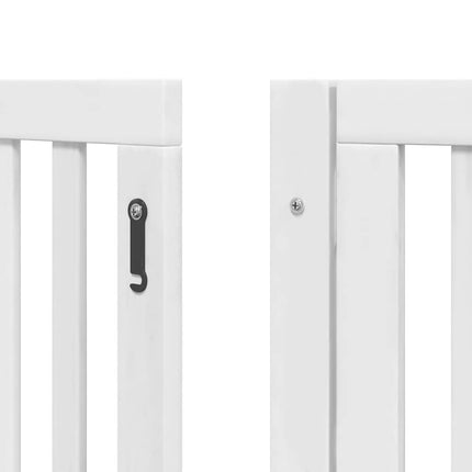 Barrière Pour Chien Porte Pliable 12 Panneaux Bois De Peuplier Noir