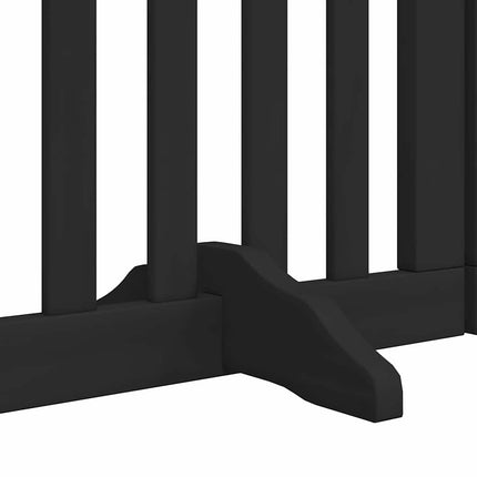 Barrière Pour Chien Porte Pliable 15Panneaux Noir Bois Peuplier Noir