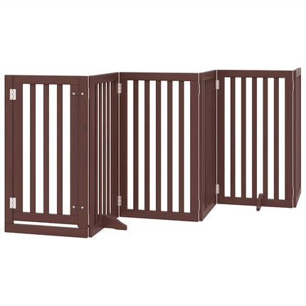 Barrière Pour Chien Porte Pliable 15 Panneaux Bois De Peuplier Noir