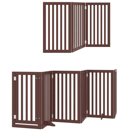 Barrière Pour Chien Porte Pliable 15 Panneaux Bois De Peuplier Noir