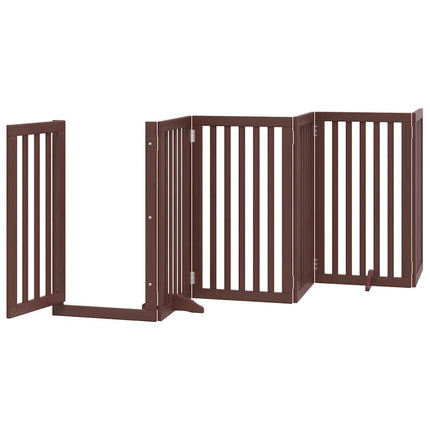 Barrière Pour Chien Porte Pliable 15 Panneaux Bois De Peuplier Noir
