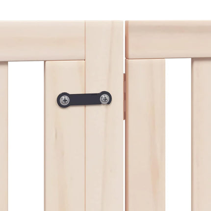 Barrière Pour Chien Avec Porte Pliable 6 Panneaux Bois Peuplier