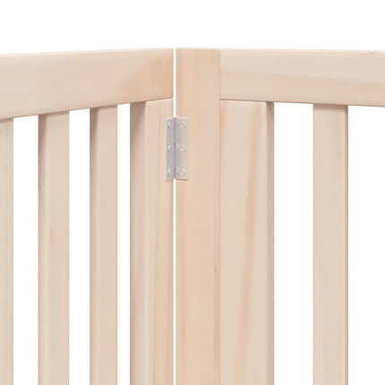 Barrière Pour Chien Avec Porte Pliable 6 Panneaux Bois Peuplier