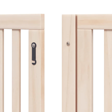Barrière Pour Chien Avec Porte Pliable 6 Panneaux Bois Peuplier