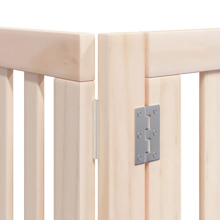 Barrière Pour Chien Avec Porte Pliable 6 Panneaux Bois Peuplier
