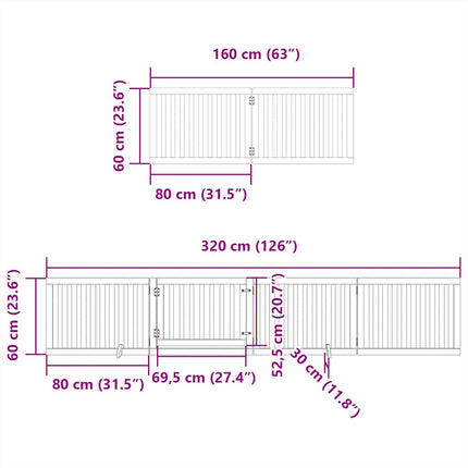 Barrière Pour Chien Avec Porte Pliable 6 Panneaux Bois Peuplier