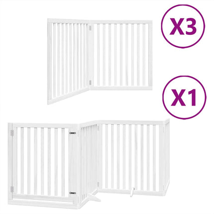 Barrière Pour Chien Porte Pliable 10 Panneaux Bois De Peuplier Noir