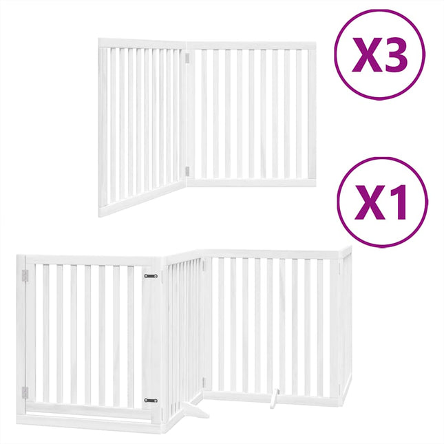 Barrière Pour Chien Porte Pliable 10 Panneaux Bois De Peuplier Noir