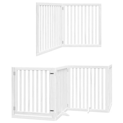 Barrière Pour Chien Porte Pliable 10 Panneaux Bois De Peuplier Noir