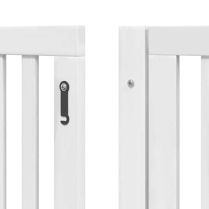 Barrière Pour Chien Porte Pliable 10 Panneaux Bois De Peuplier Noir