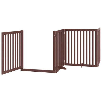 Barrière Pour Chien Porte Pliable 8 Panneaux Bois De Peuplier