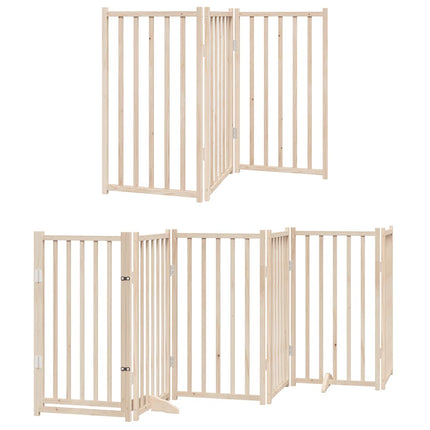 Barrière Pour Chien Porte Pliable 15 Panneaux Bois De Peuplier Chêne Artisanal
