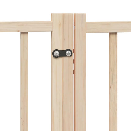 Barrière Pour Chien Porte Pliable 15 Panneaux Bois De Peuplier Chêne Artisanal